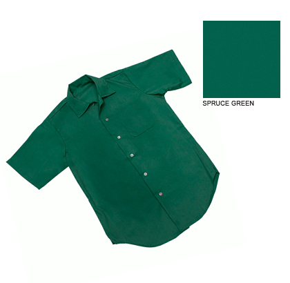 Men’s Short Sleeve Button-Front Shirt, Spruce Green