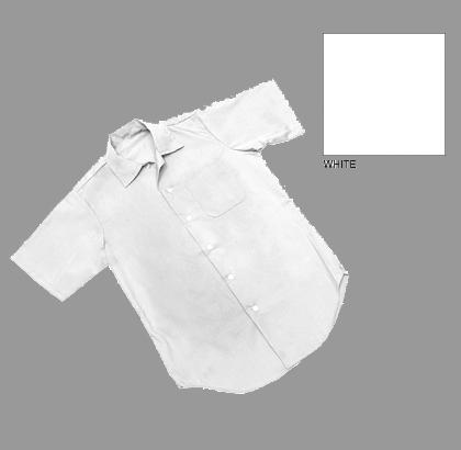 Men’s Short Sleeve Button-Front Shirt, White
