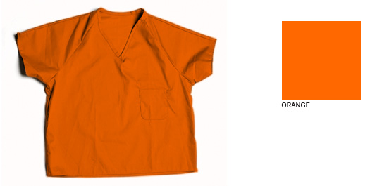 Men’s Pullover Short Sleeve Shirt, Orange