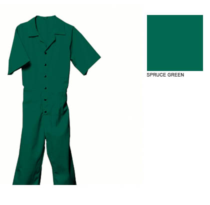 Men’s Short Sleeve Unhemmed Jumpsuit, Spruce