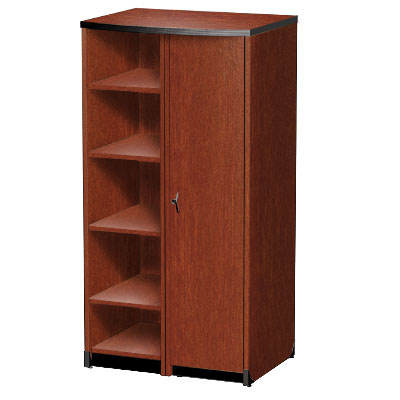 Harmony 33"W Bow Top Right Door Open Shelf Tower Cabinet