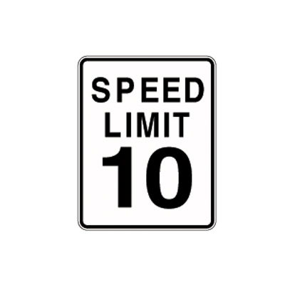 Slow Down Speed Limit 20 MPH Sign 8x12 Aluminum Made in the USA UV Protected W/B 