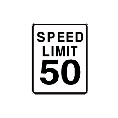 Aluminum Sign: SPEED LIMIT 50